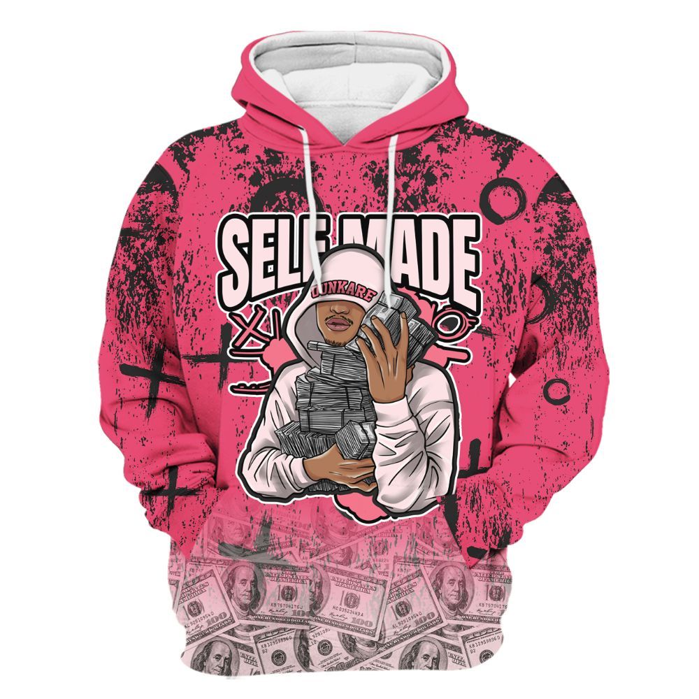Hoodie To Match A'One Hyper Pink - Selfmade Unique Grunge All Over Print