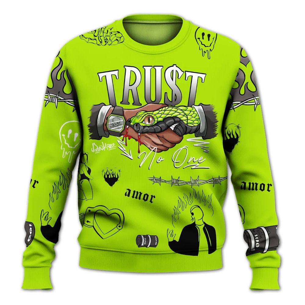 Sweatshirt To Match Foamposite Voltage Black Air Pro 2026 - Snake Trust No One All Over Print