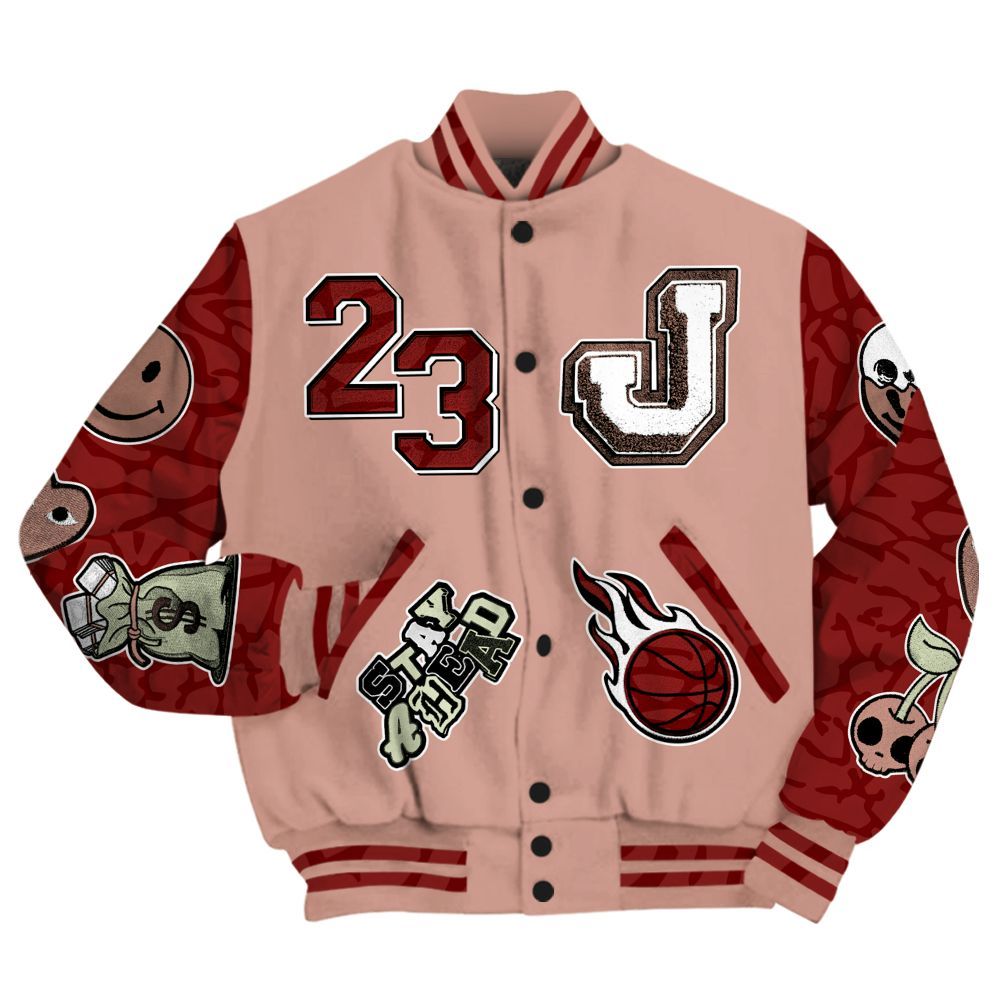 Varsity Jacket To Match Valentines Day 3s Shirt - Hustles Money Number 23 All Over Print
