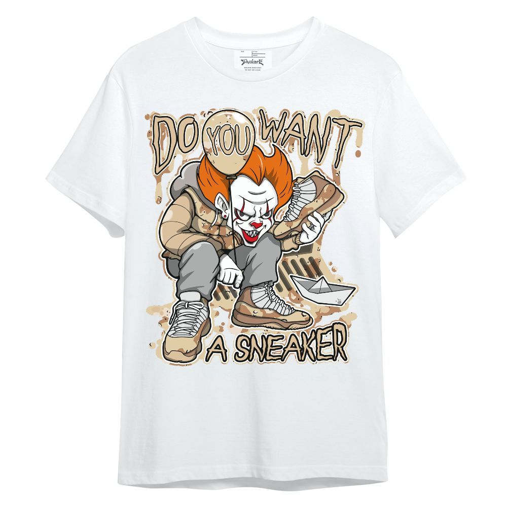 Shirt To Match Desert Camo 3s - Clown Scary Sneakers Halloween Graphic Unisex Shirt