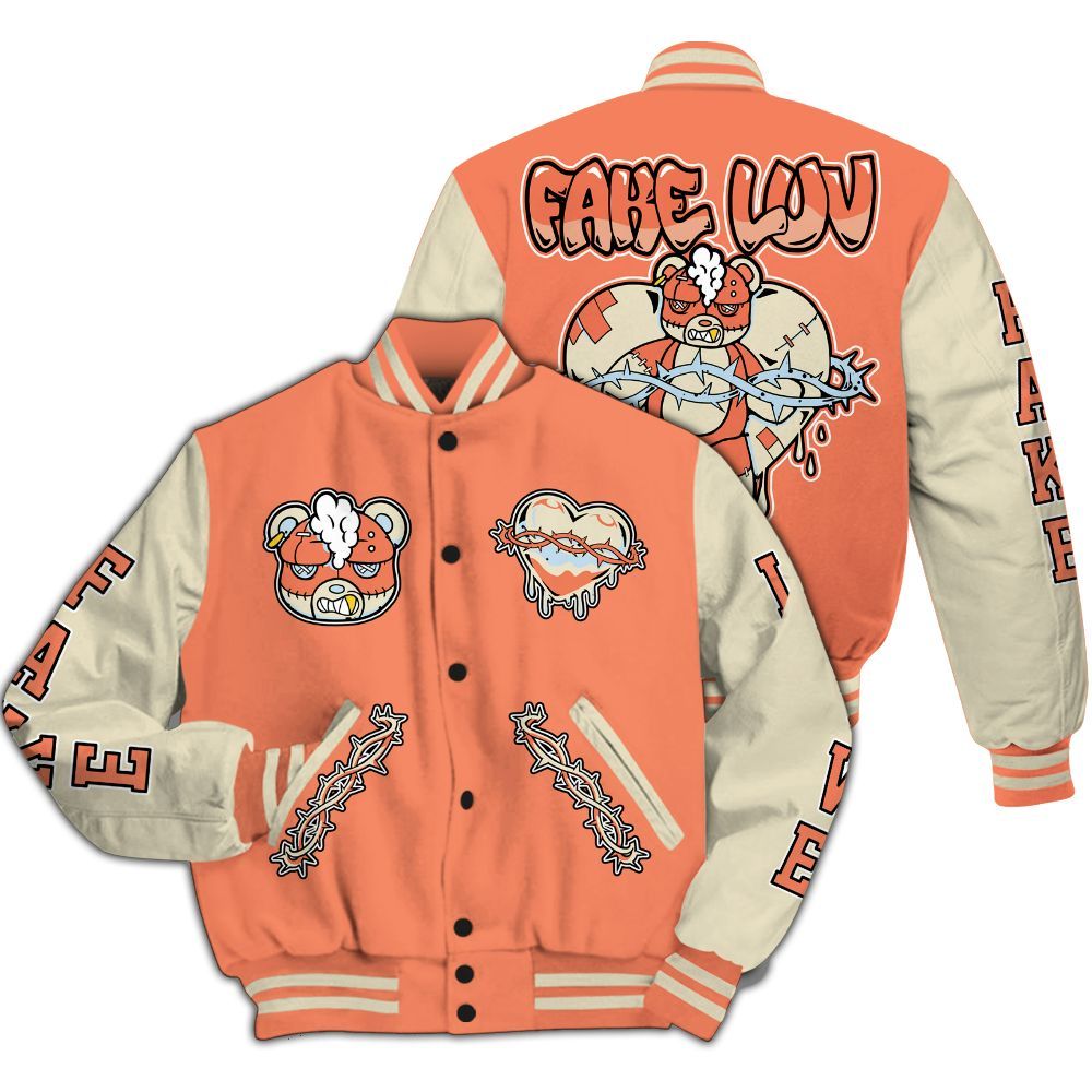 Varsity Jacket To Match DJ Khaled Crimson Bliss 5s - False Romance Hugz All Over Print