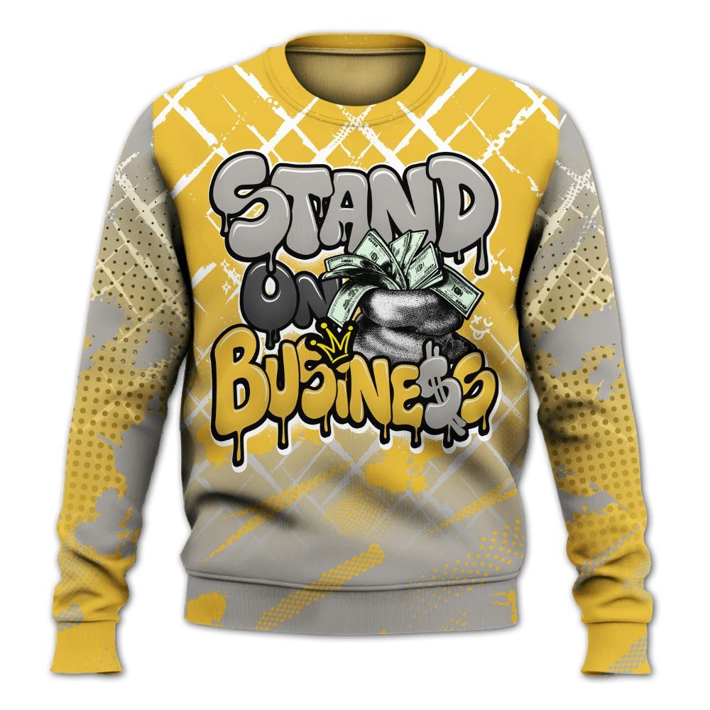 Sweatshirt To Match Low Yellow Python 11s - Halftone Stand Business Dripping All Over Print