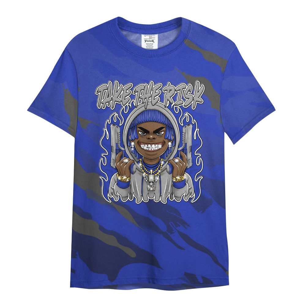 Shirt To Match Air Max Plus Black Racer Blue - Take The Risk Colored All Over Print