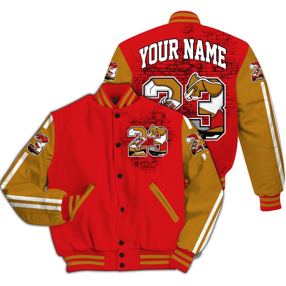 Varsity Jacket To Match Scoot Zeros Retro Portland - Custom Name Number 23 5s All Over Print