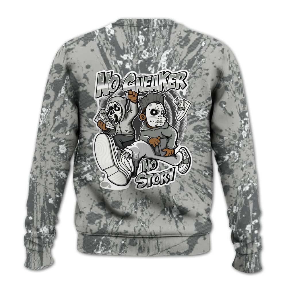 Sweatshirt To Match Retro Wet Cement 4s - Sneakers Make Story Graphic Luxury All Over Print