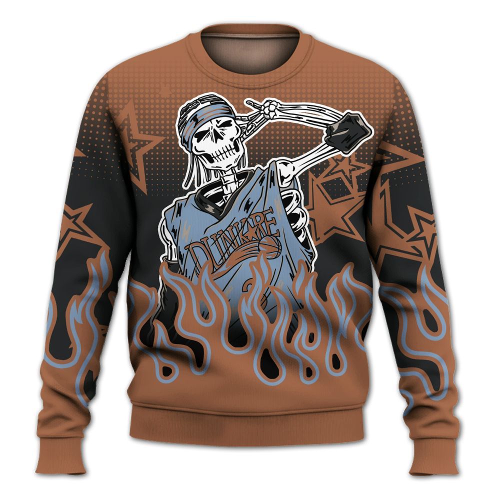 Sweatshirt To Match Air Foamposite Metallic Copper - Allen Answer Unique Fire All Over Print