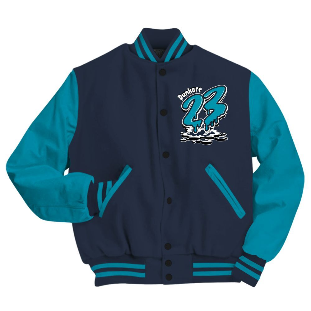 Varsity Jacket To Match Retro Obsidian 13s - Custom Name 23 Drip All Over Print