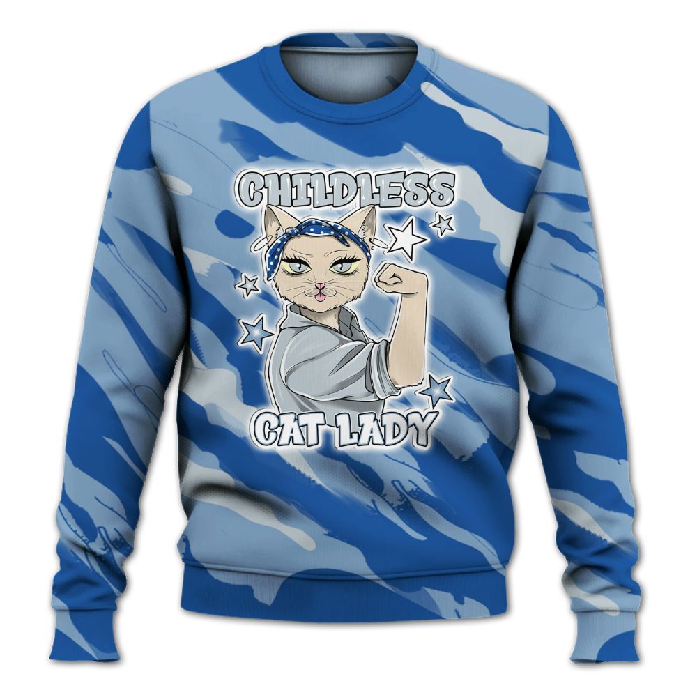 Sweatshirt To Match Low Space Jam 11s - Childless Kat Lady All Over Print