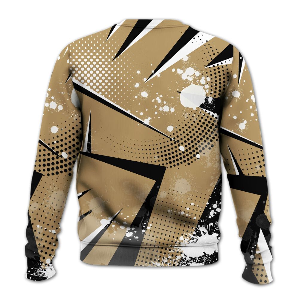 Sweatshirt To Match High OG Black Metallic Gold 1s - Poly Trust No One Dripping All Over Print