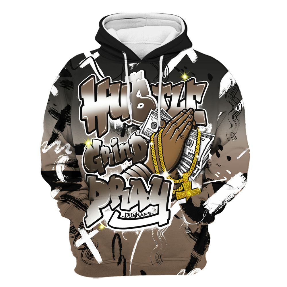 Hoodie To Match Dark Mocha Jack - Money Hustle Grind Pray All Over Print
