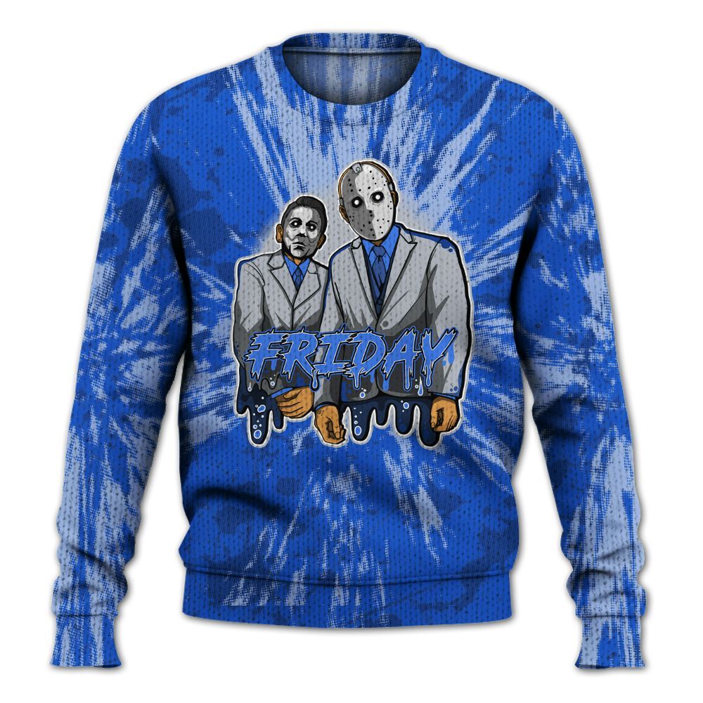 Knitted Sweater To Match Air Foamposite One Royal - Friday Halloween Graphic Luxury