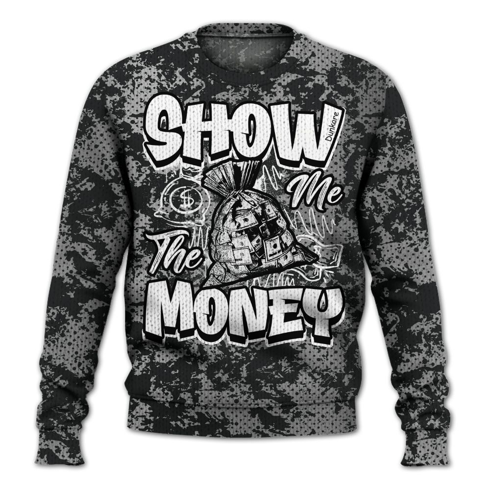 Knitted Sweater To Match Metallic Silver 14s - Show Me The Money Retro