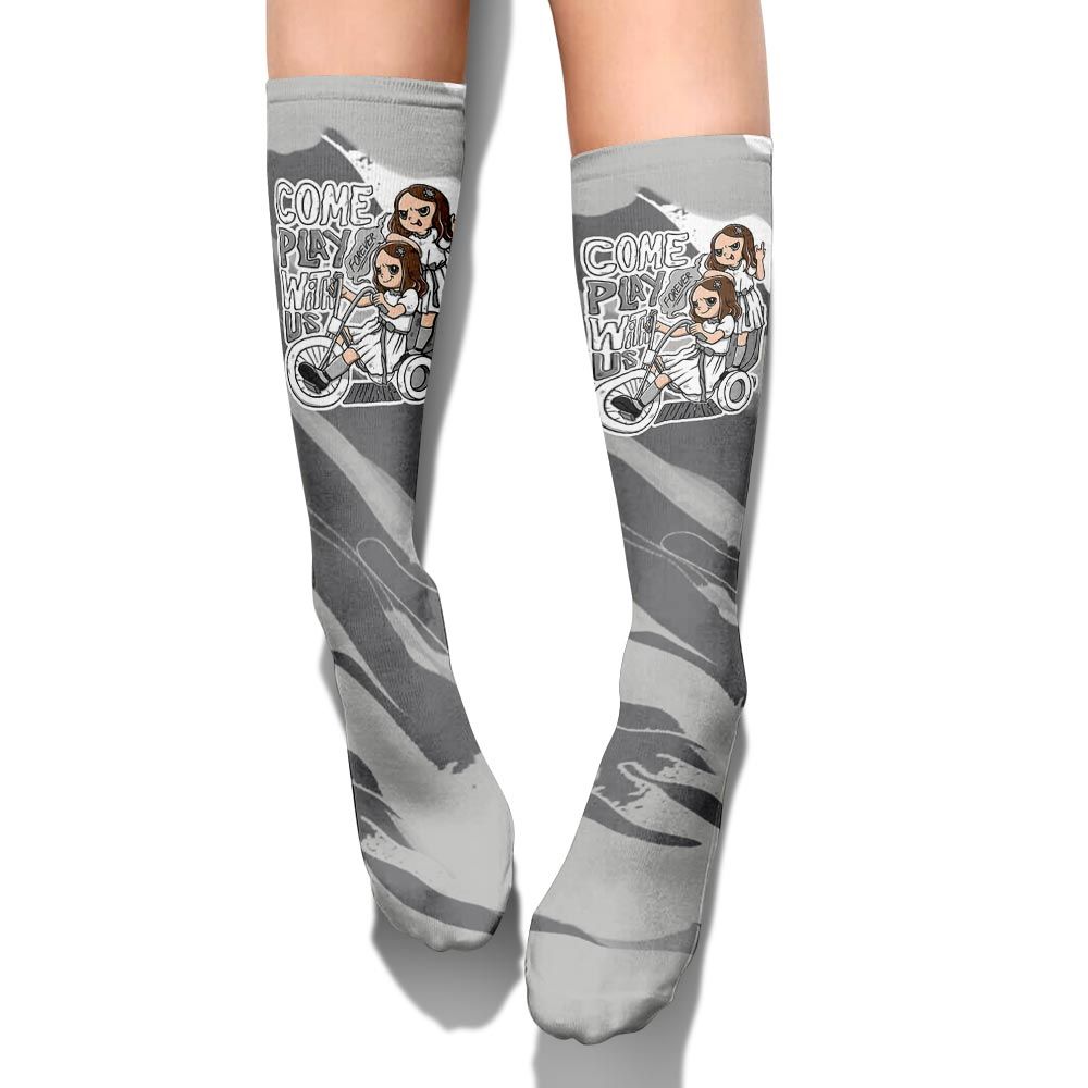 Sock To Match Retro Wet Cement 4s - Come Hangout Halloween