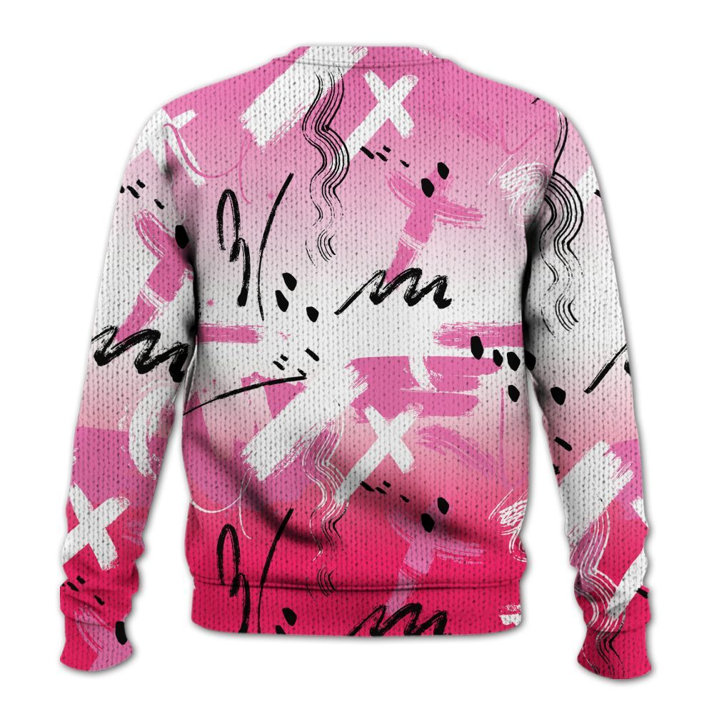 Knitted Sweater To Match Air VaporMax Plus Triple Pink - Money Hustle Grind Pray