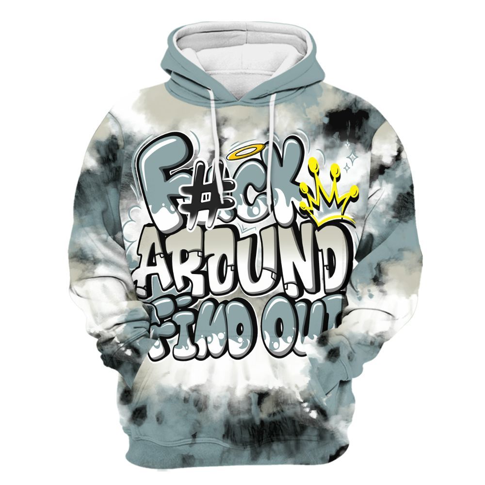 Hoodie To Match AMM Low 17s - Tie Dye FK Around Find Out All Over Print