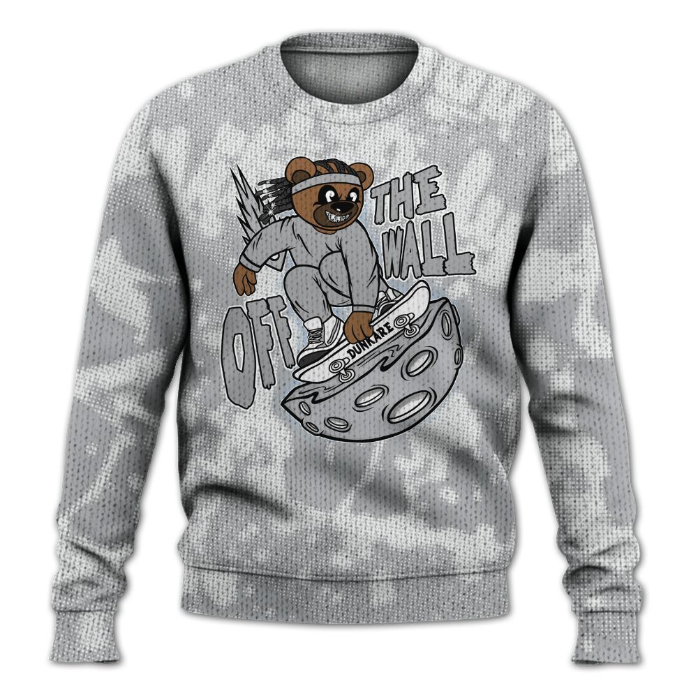 Knitted Sweater To Match Low OG Wolf Grey 1s - Quirky Bear Street