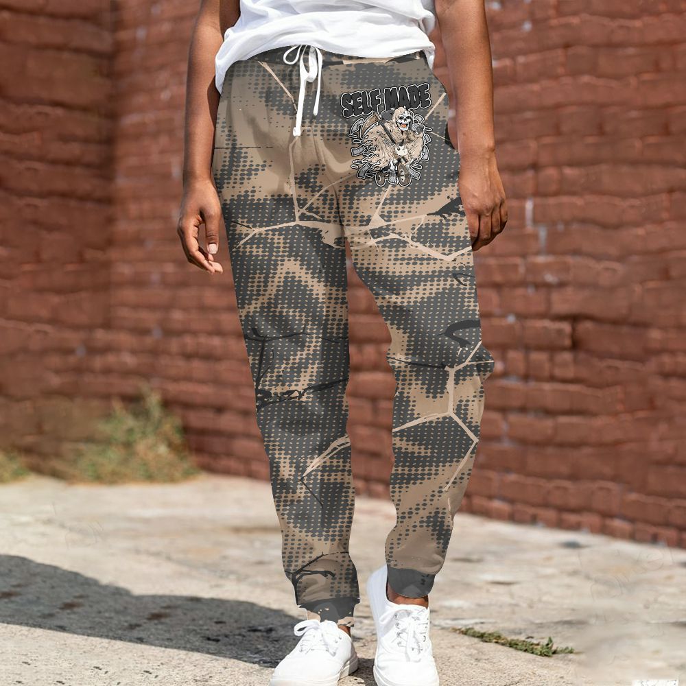 Sweatpant To Match Kobe 9 EM Mamba - Self Make Skeleton Crack All Over Print