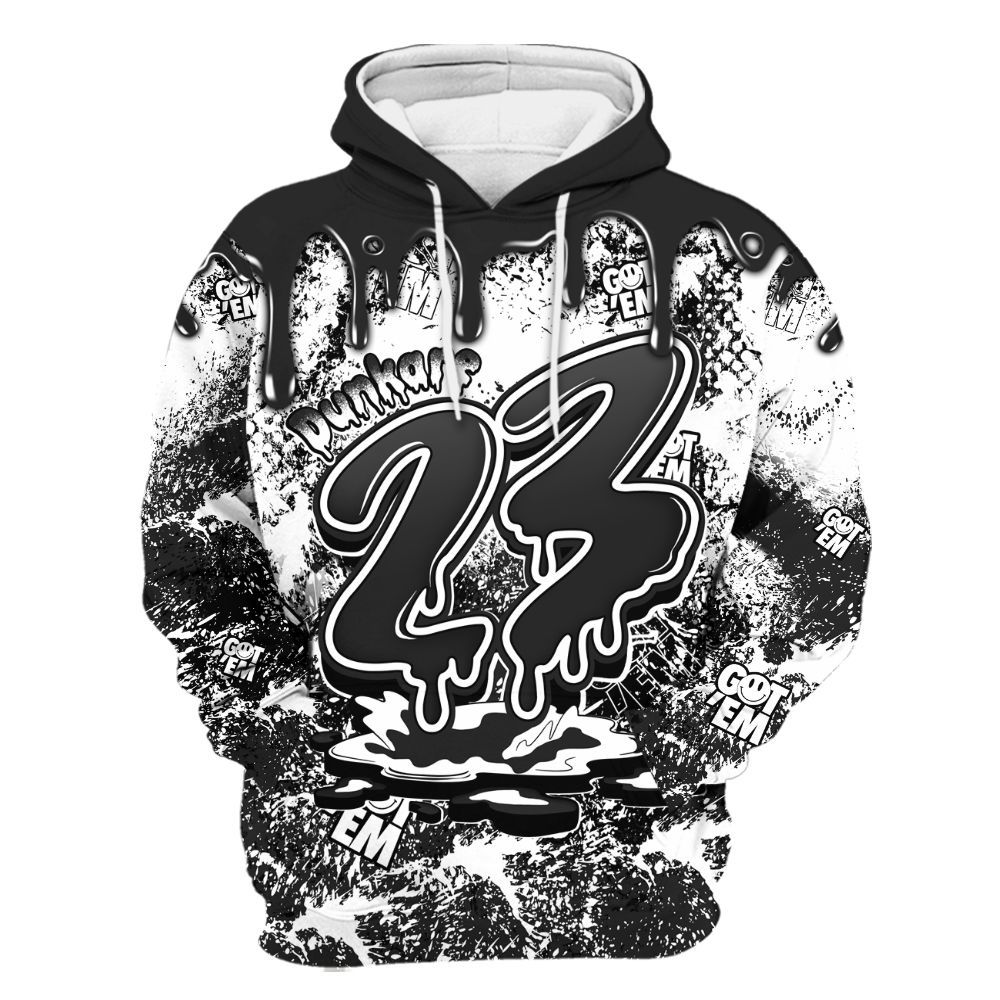 Hoodie To Match Black Cat NET 4s - Dripping 23 Drip All Over Print