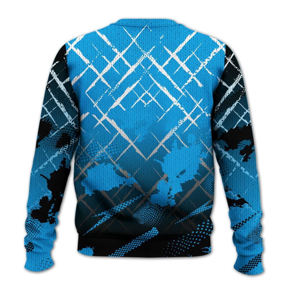 Knitted Sweater To Match Black University Blue 2022 13s - Halftone Stand Business Dripping
