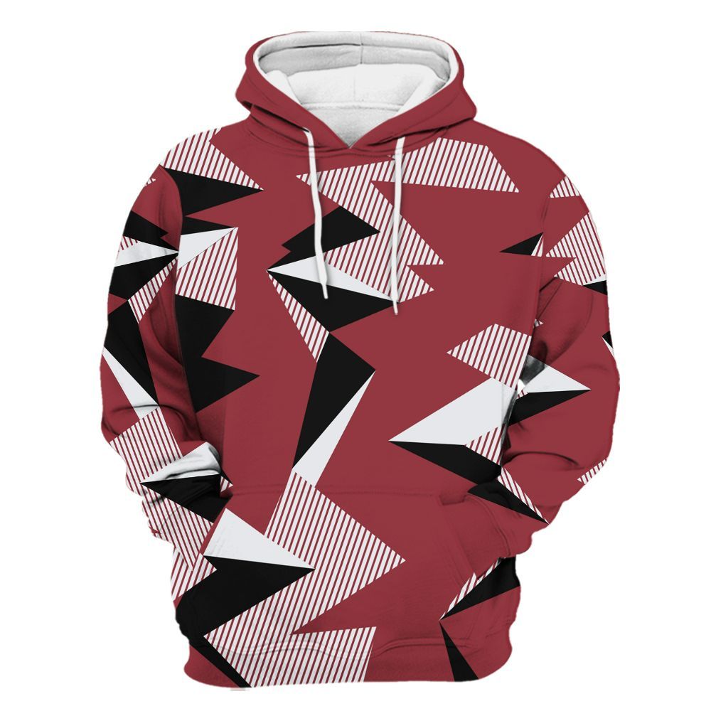 Hoodie To Match Black Toe 14s - Geometric Camouflage Pattern All Over Print