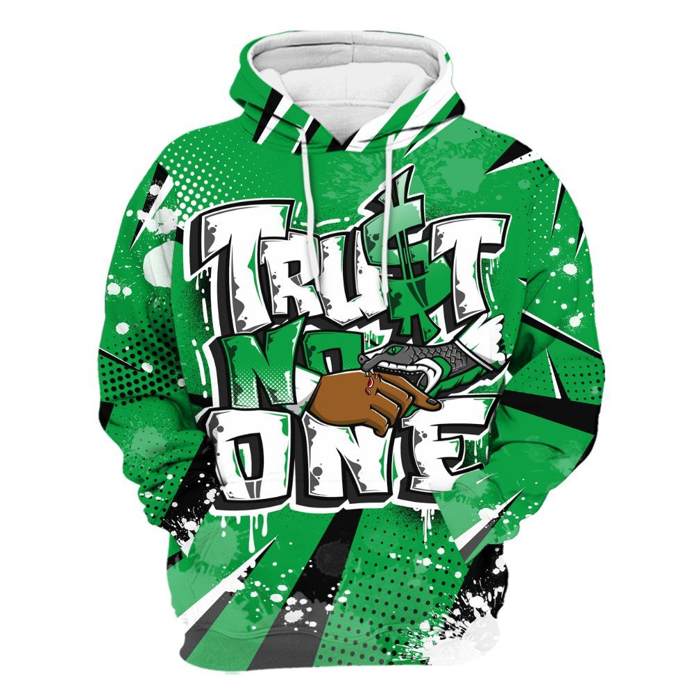 Hoodie To Match Low Lucky Green 1s - Poly Trust No One Dripping All Over Print
