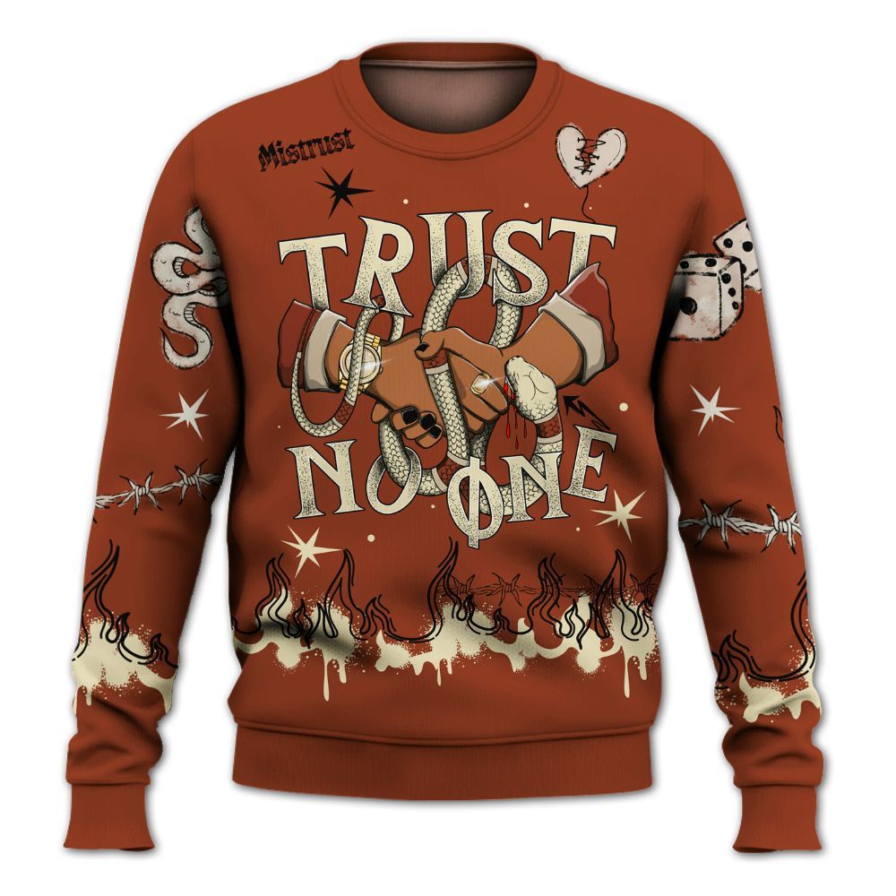 Sweatshirt To Match Retro Eastside Golf 12s - Trust No One Snake-Bite Doodle Crayon All Over Print