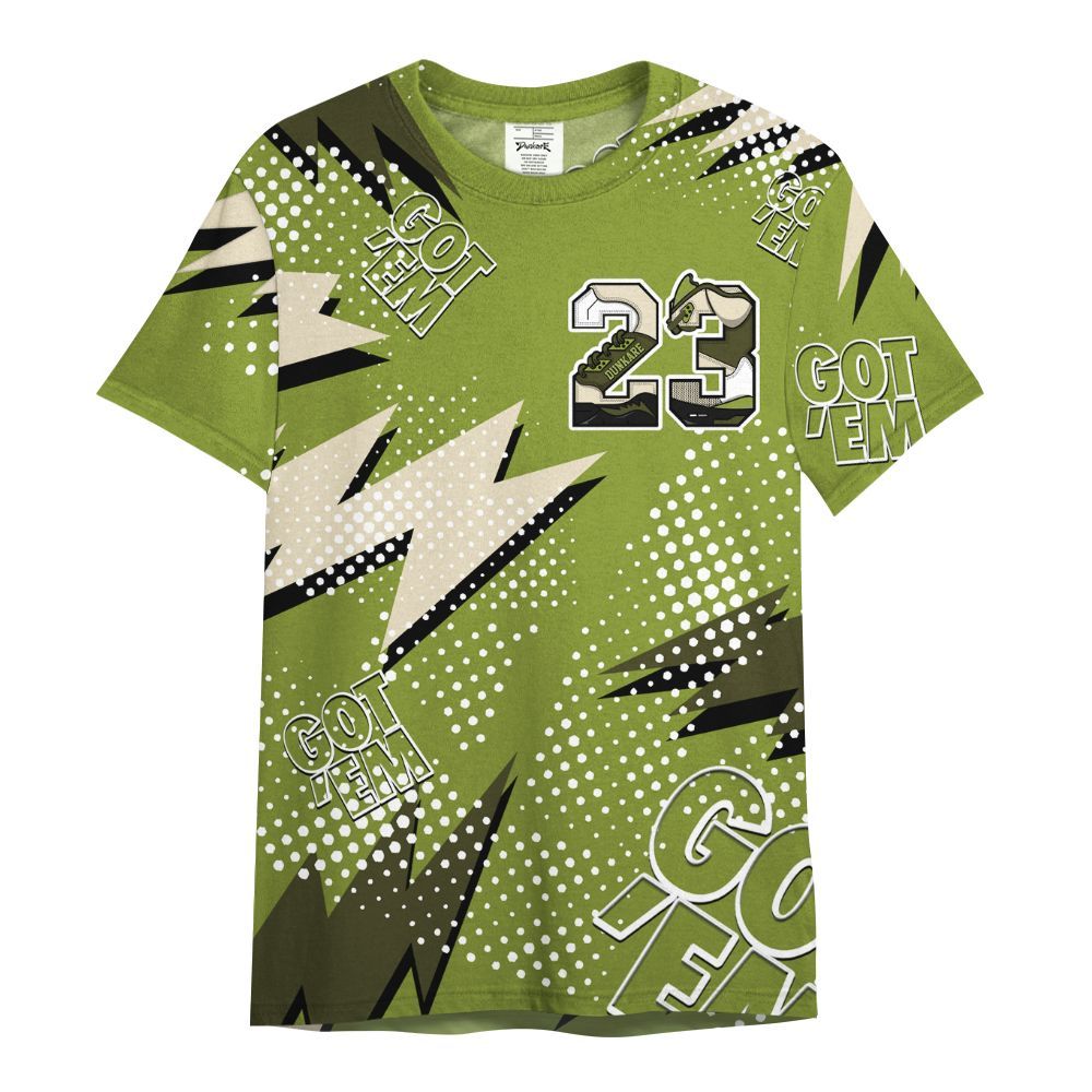Shirt To Match SB Dunk Low Asparagus - Custom Name Number 23 5s All Over Print