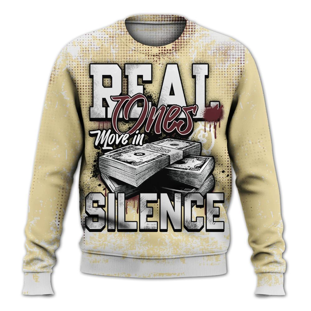 Sweatshirt To Match Women Phantom 12s - Move In Silence Money Street Retro All Over Print