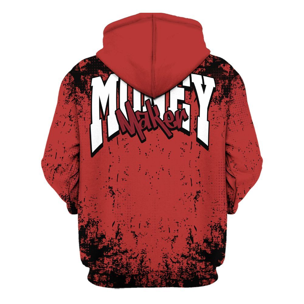 Hoodie To Match Bred Reimagined 4s - Move In Silence Money Street Retro All Over Print