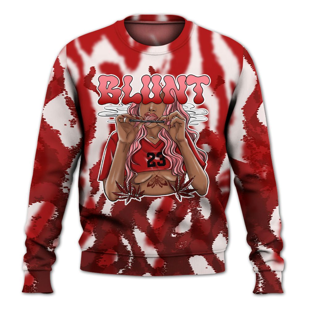 Sweatshirt To Match Red Taxi 12s - Bluntz Burnz All Over Print