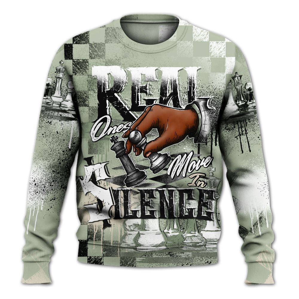 Sweatshirt To Match Seafoam Sail 4s - Chess Move In Silence All Over Print