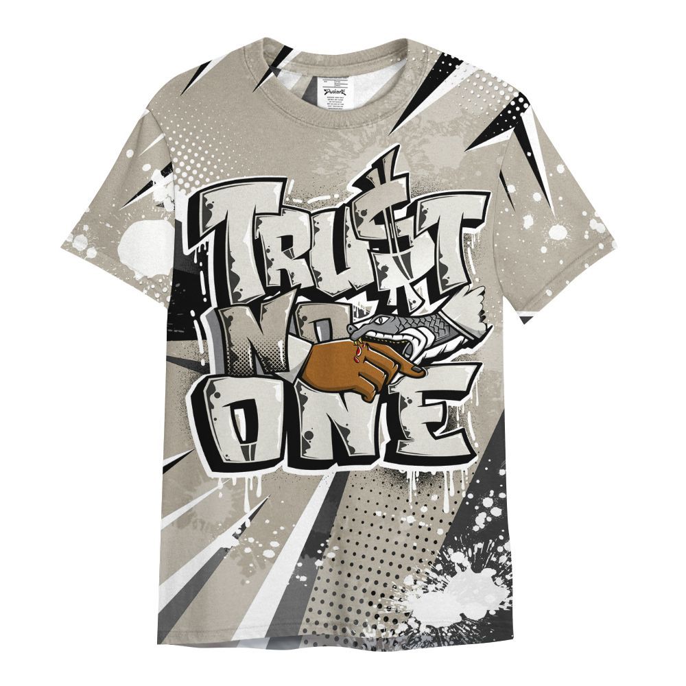 Shirt To Match RM Light Bone 4s - Poly Trust No One Dripping All Over Print