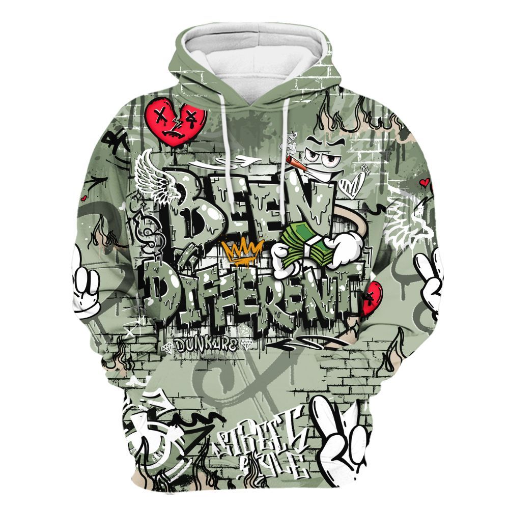 Hoodie To Match Seafoam Sail 4s - Been Dif2erent Drip Graffiti All Over Print