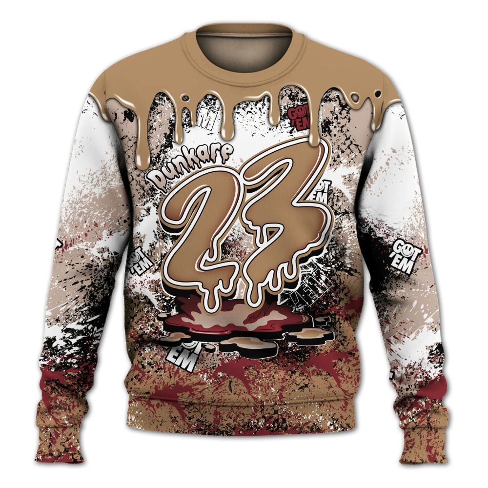 Sweatshirt To Match Kobe 4 Gold Medal - Dripping 23 Drip All Over Print