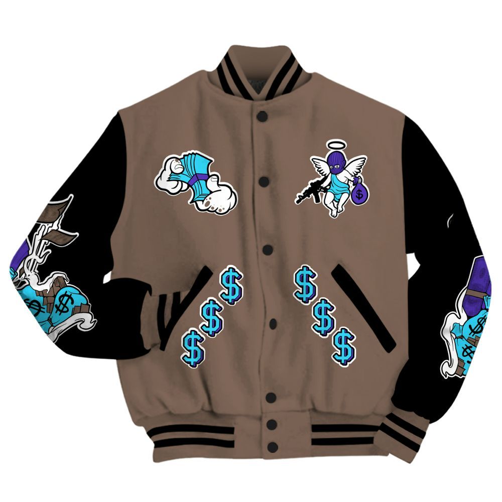 Varsity Jacket To Match Olive Concord 9s - Ones Move In Silence Graphic All Over Print