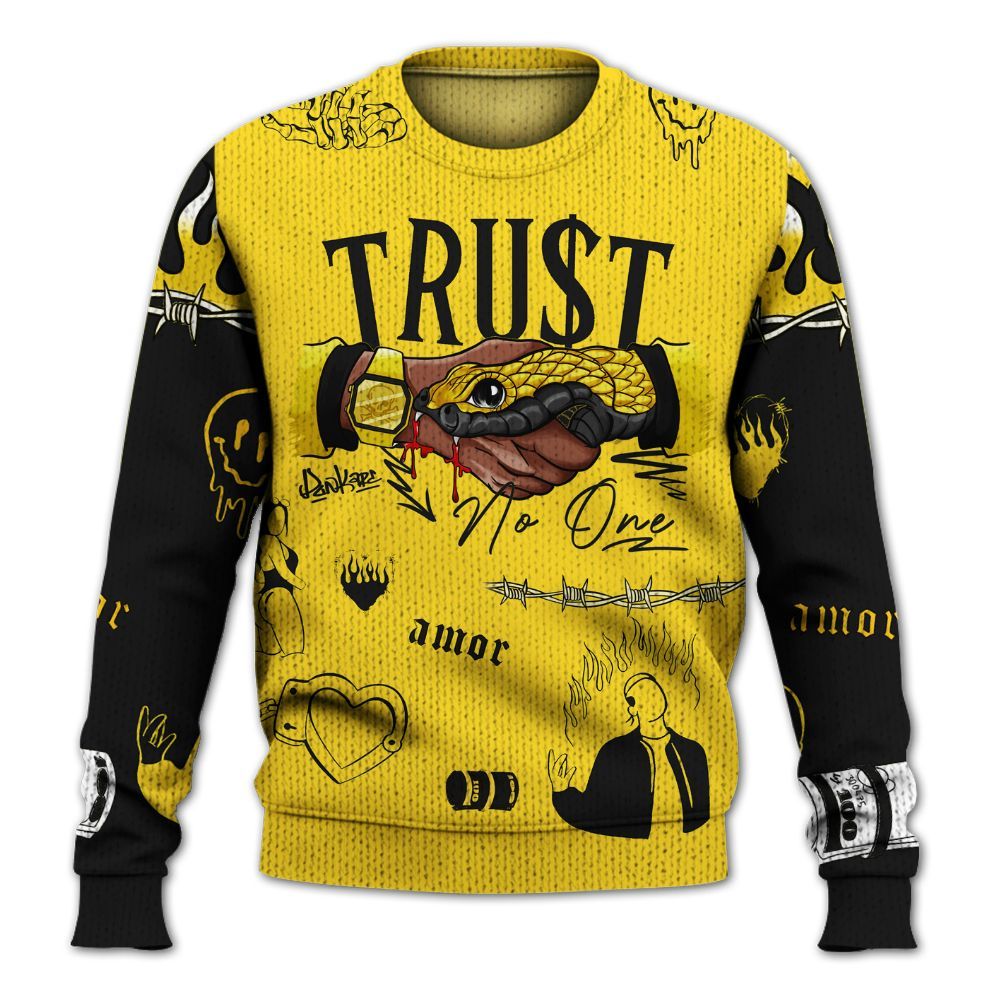 Knitted Sweater To Match Retro Thunder 4s - Snake Trust No One