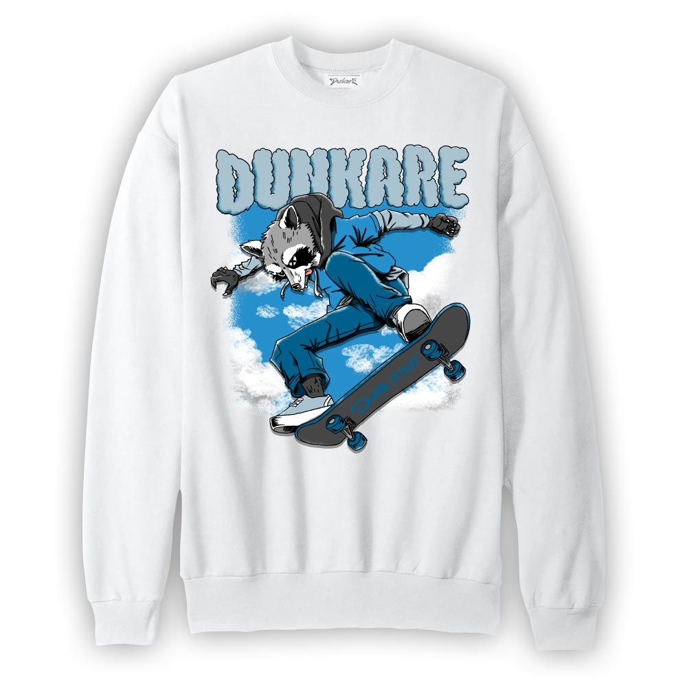Sweatshirt To match Powder Blue 9s Sweatshirt - Skateboard Raccoon Graphic