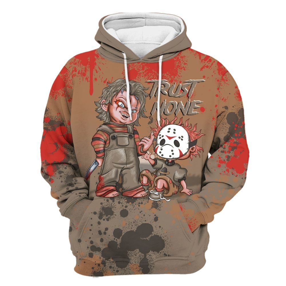 Hoodie To Match Air Max Rocky Distressed - Trust No One Scary All Over Print