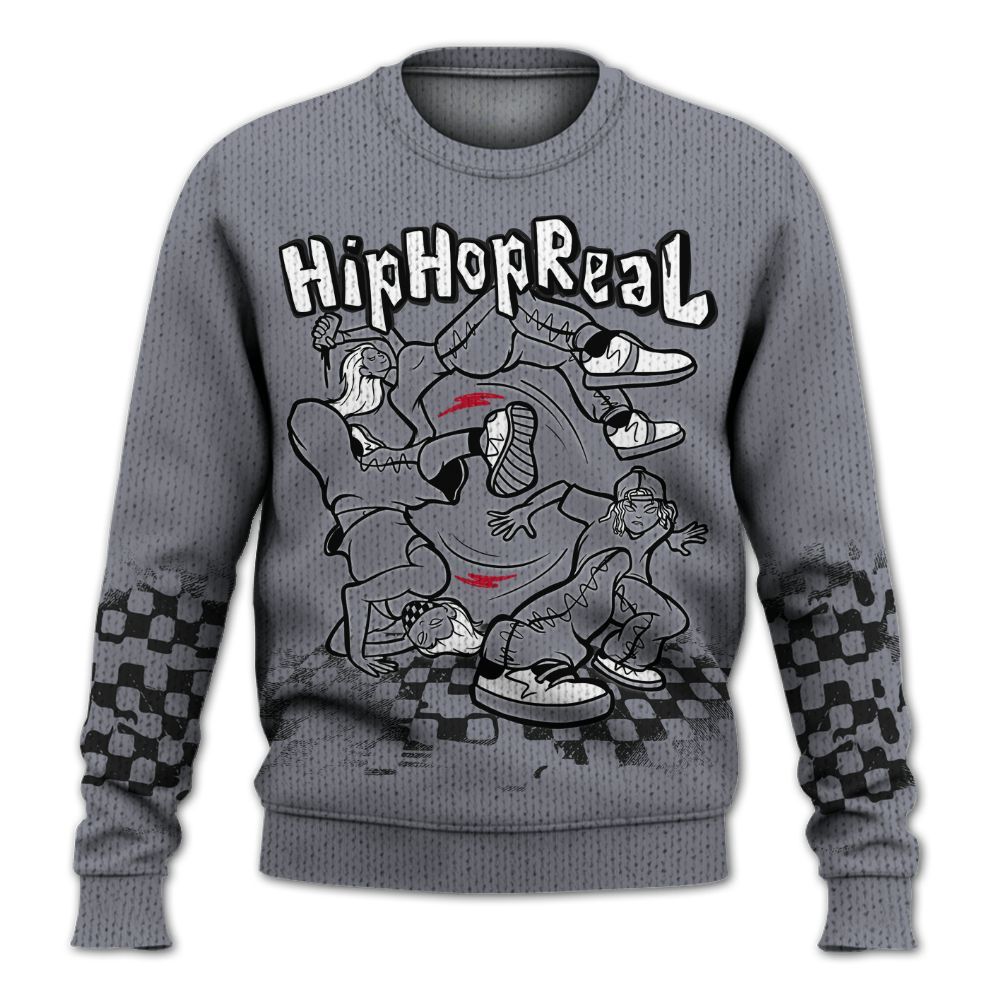 Knitted Sweater To Match Retro Black Flint 13s - Feel Life Street Style