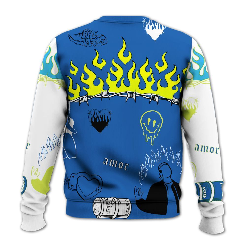 Sweatshirt To Match Griffey Max 1 Varsity Royal - Snake Trust No One All Over Print