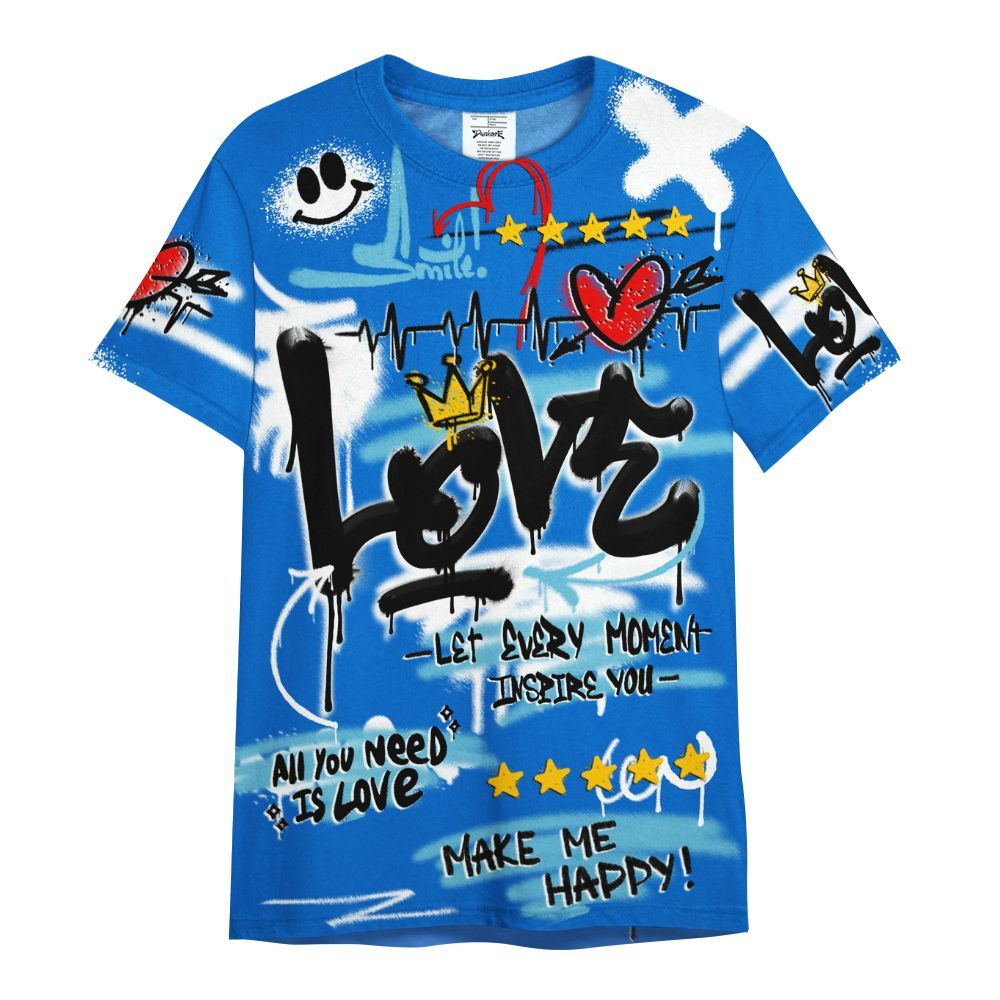 Shirt To Match Dunk Low Argon - Happy Love Beats Graffiti Streetwear All Over Print