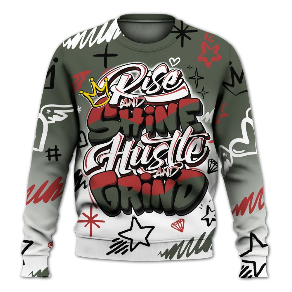 Sweatshirt To Match Air Force 1 Low Year Of The Snake Shirt, Rise Shine Hustle Grind All Over Print