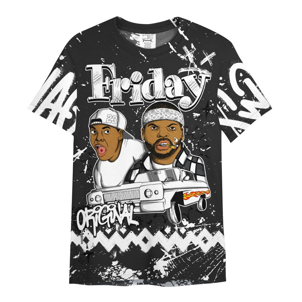 Shirt To Match Black Cat 3s - Friday Sneaker Crayon All Over Print