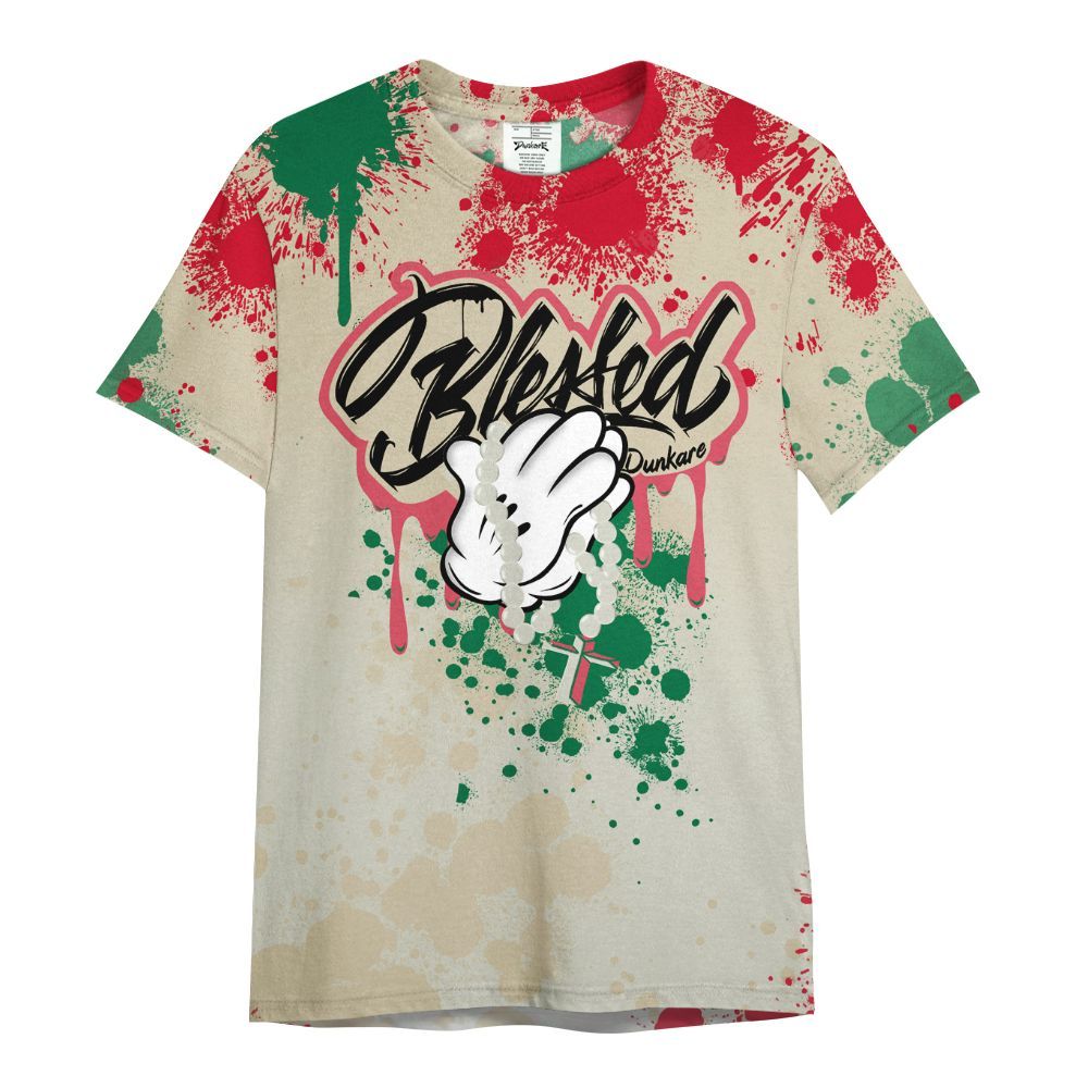 Shirt To Match El Grito 5s - God Blessed Ink Drip All Over Print
