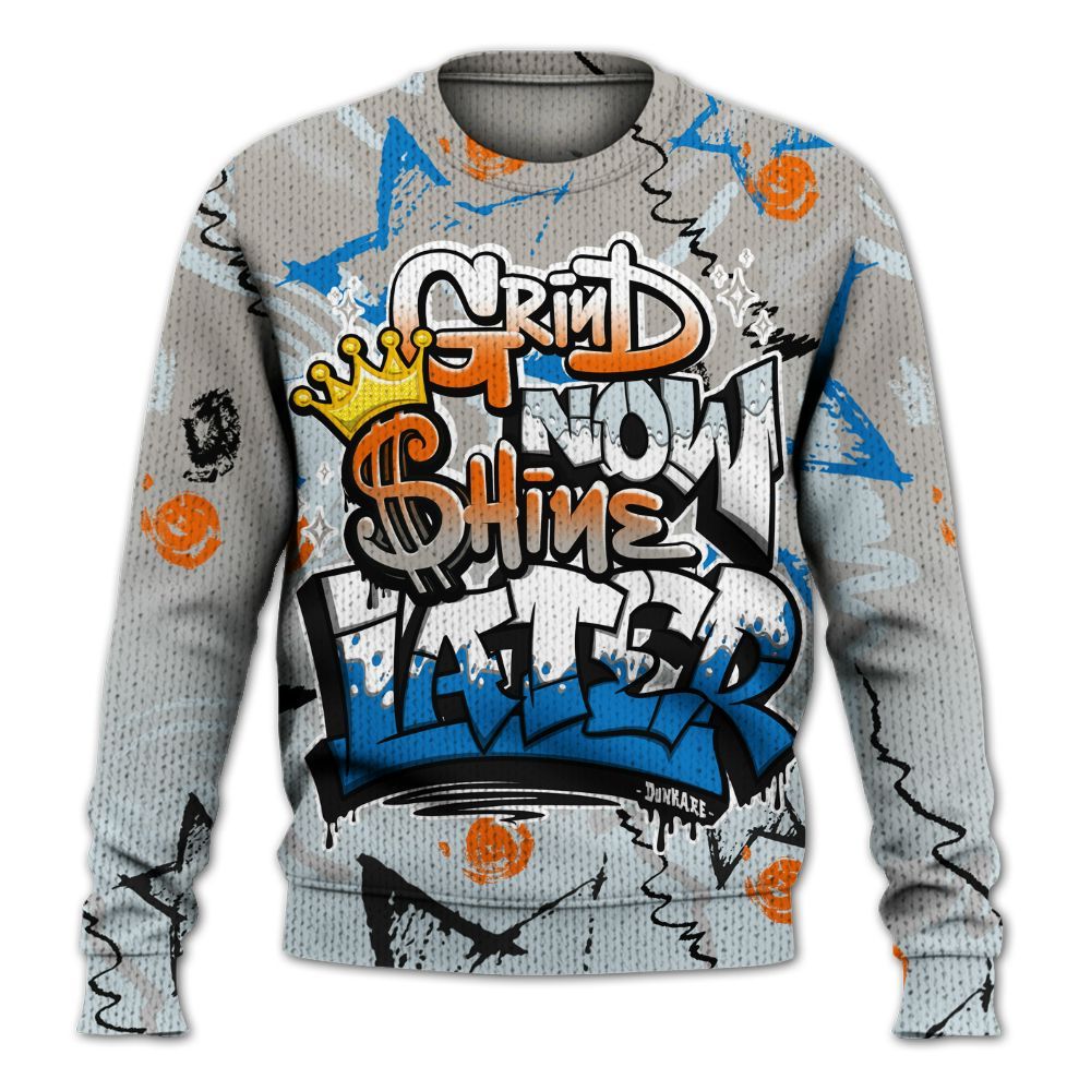 Sweater To Match Retro High OG Alaska 1s - Grind Shine Later Drip Graphic