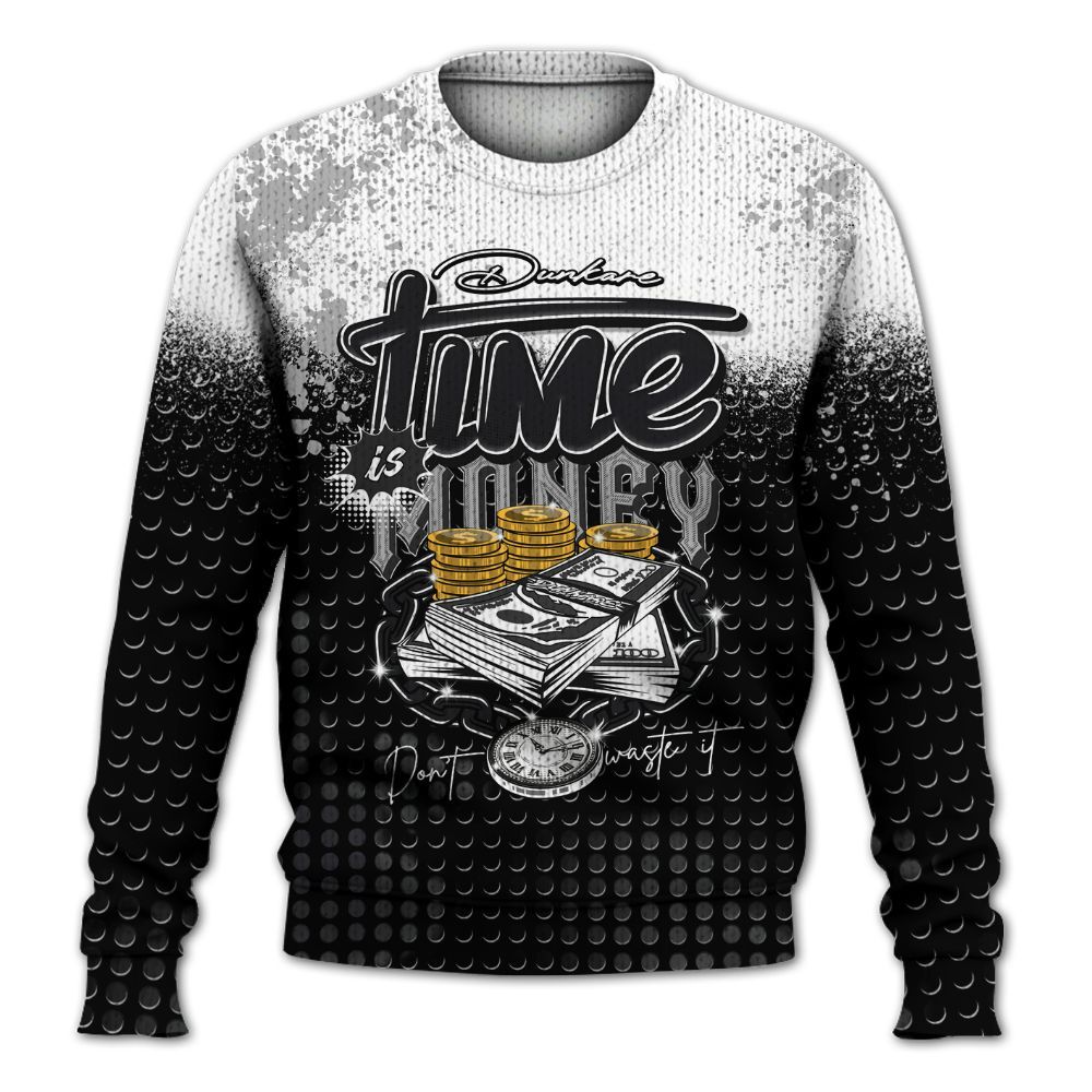 Knitted Sweater To Match White Thunder 4s - Halftone Time Is Money
