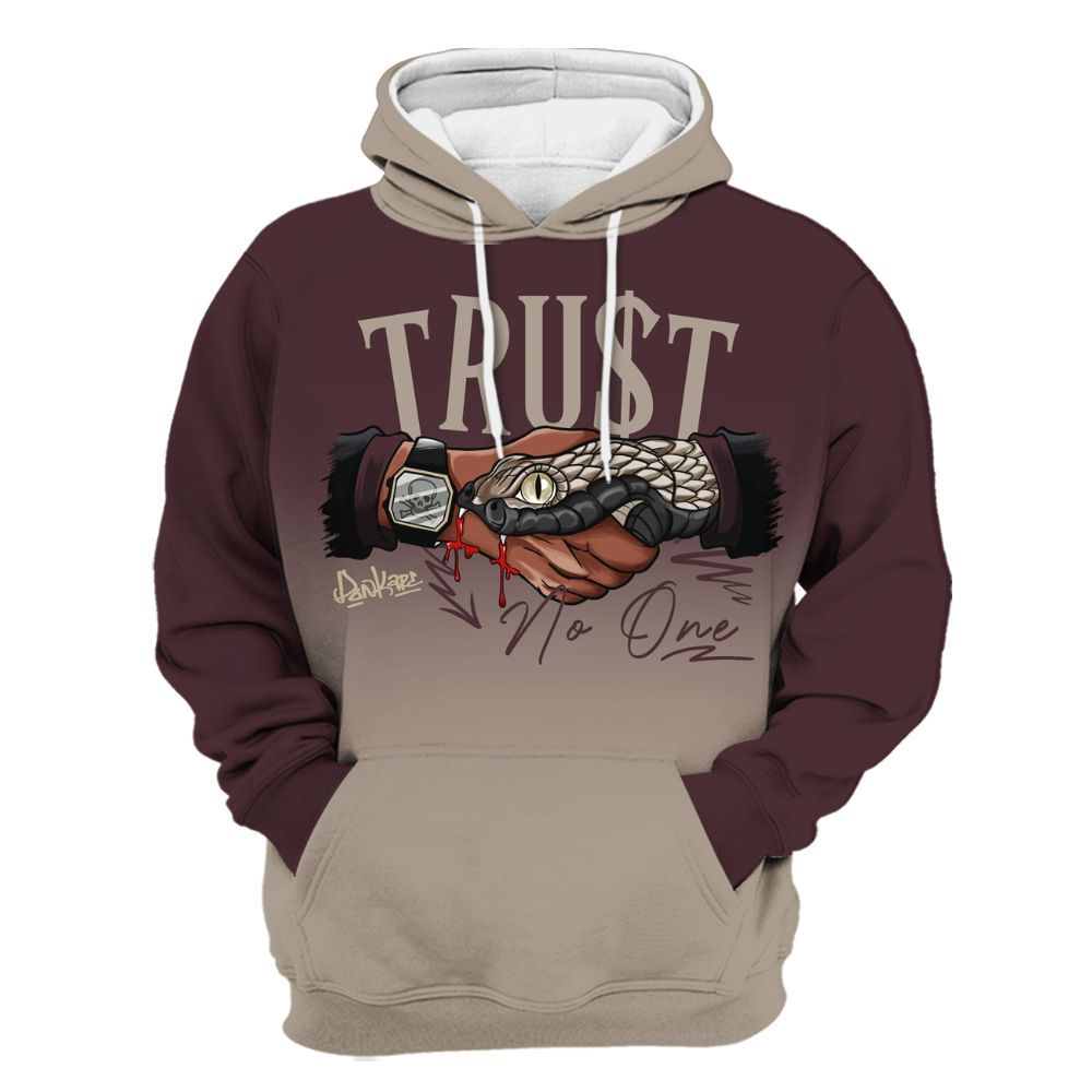 Hoodie To Match AMM Retro Phantom 4s - Snake Trust No One Drip All Over Print