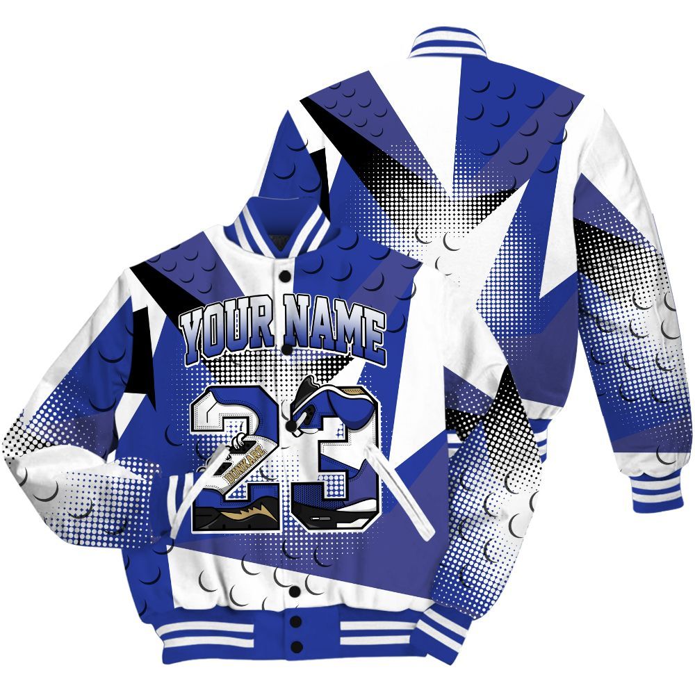 Varsity Jacket To Match Air 180 Concord Shirt, Poly Custom Name Number 23 5s All Over Print