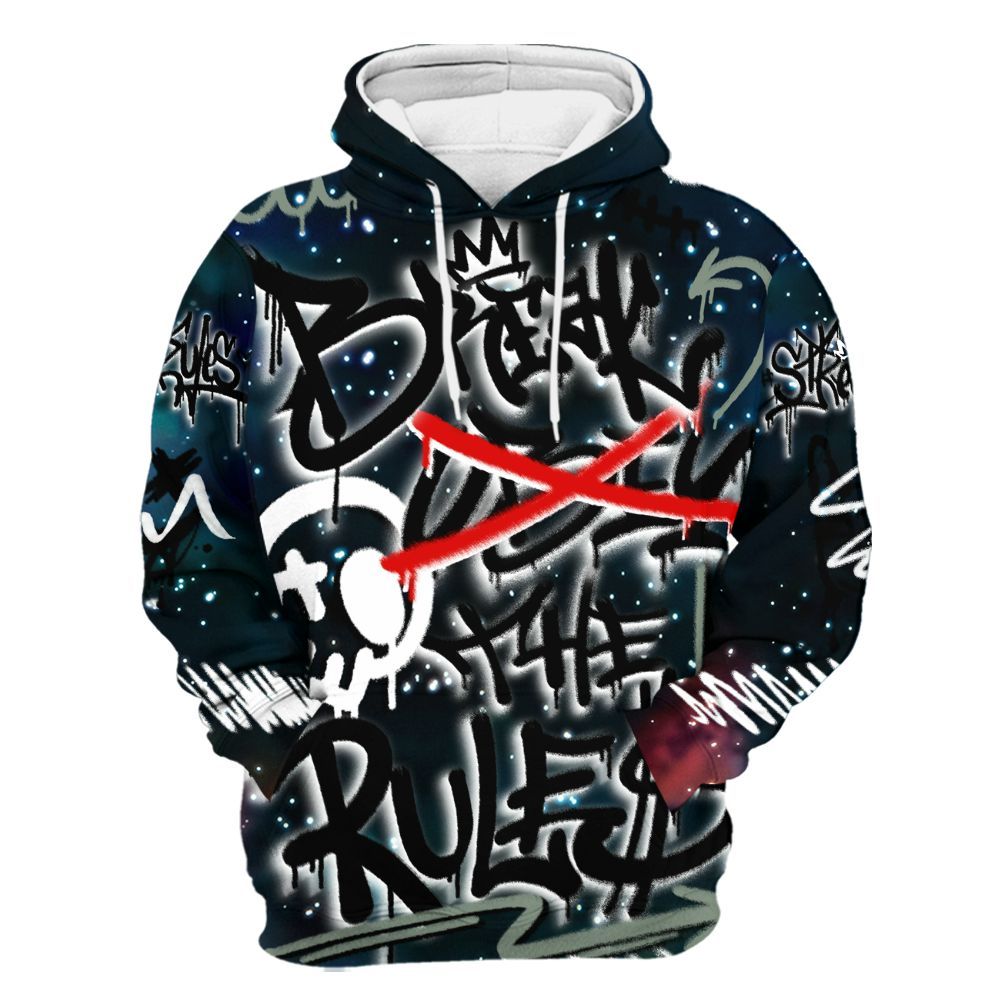 Hoodie To Match Air Foamposite One Galaxy - Break Rules Streetwear All Over Print
