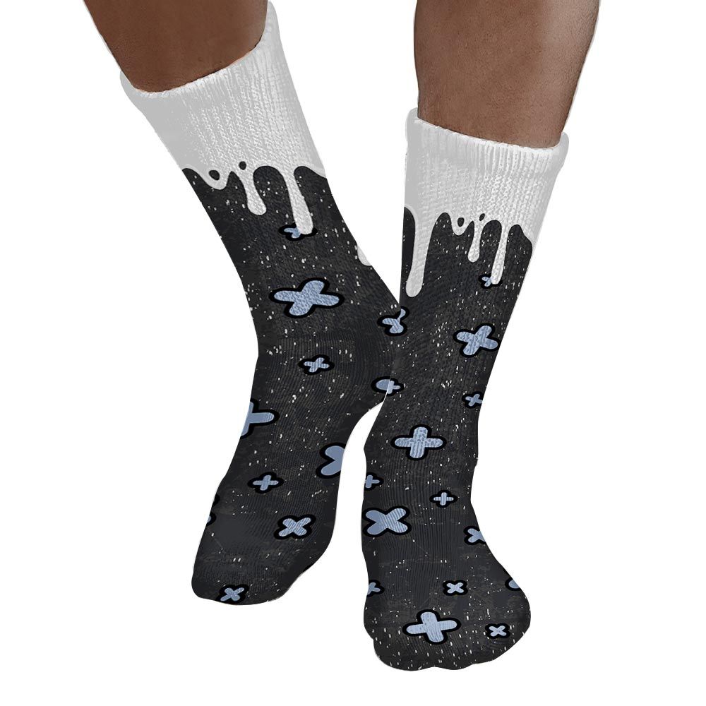 Sock To Match Reverse Black White 6s - Dripping Signs Graphic Unisex